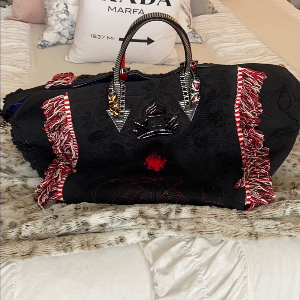 NIB Christian Louboutin Portugaba Fabric Paris Bag